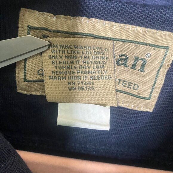 Vintage L.L.Bean Full-Zip Sweatshirt Mens Size L‎ Blue Heavyweight Utili - Picture 3 of 8